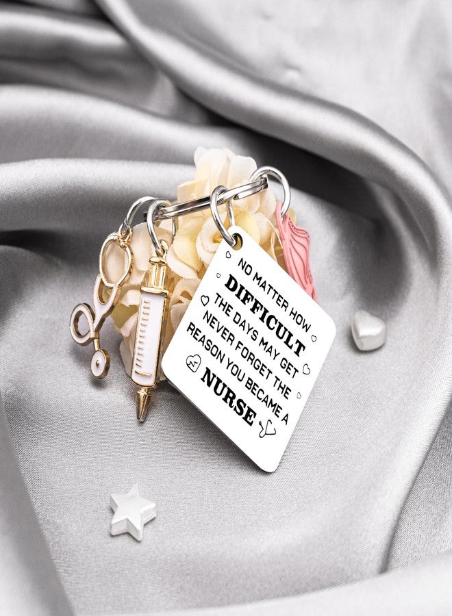 MOEXUKO 8 Pcs Nurse Christmas Gifts for Women Stocking Stuffers for Nurse Keychain Thank You Gifts for Nurses RN LPN Nursing Students Birthday Graduation Retirement Gift Ideas Nursing School Keyring - Image 5